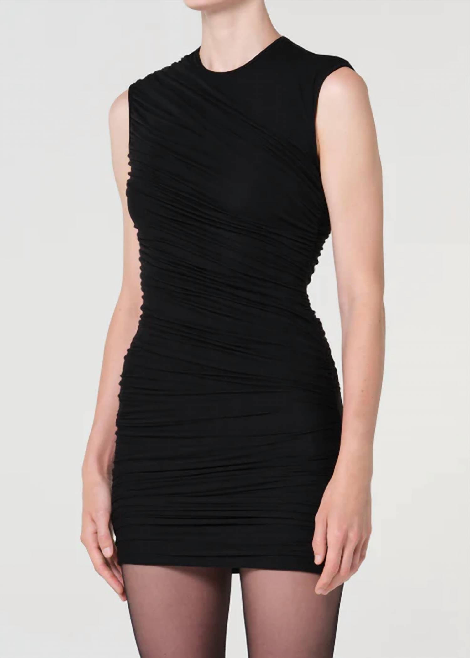 agolde-ester-sleeveless-twist-mini-dress