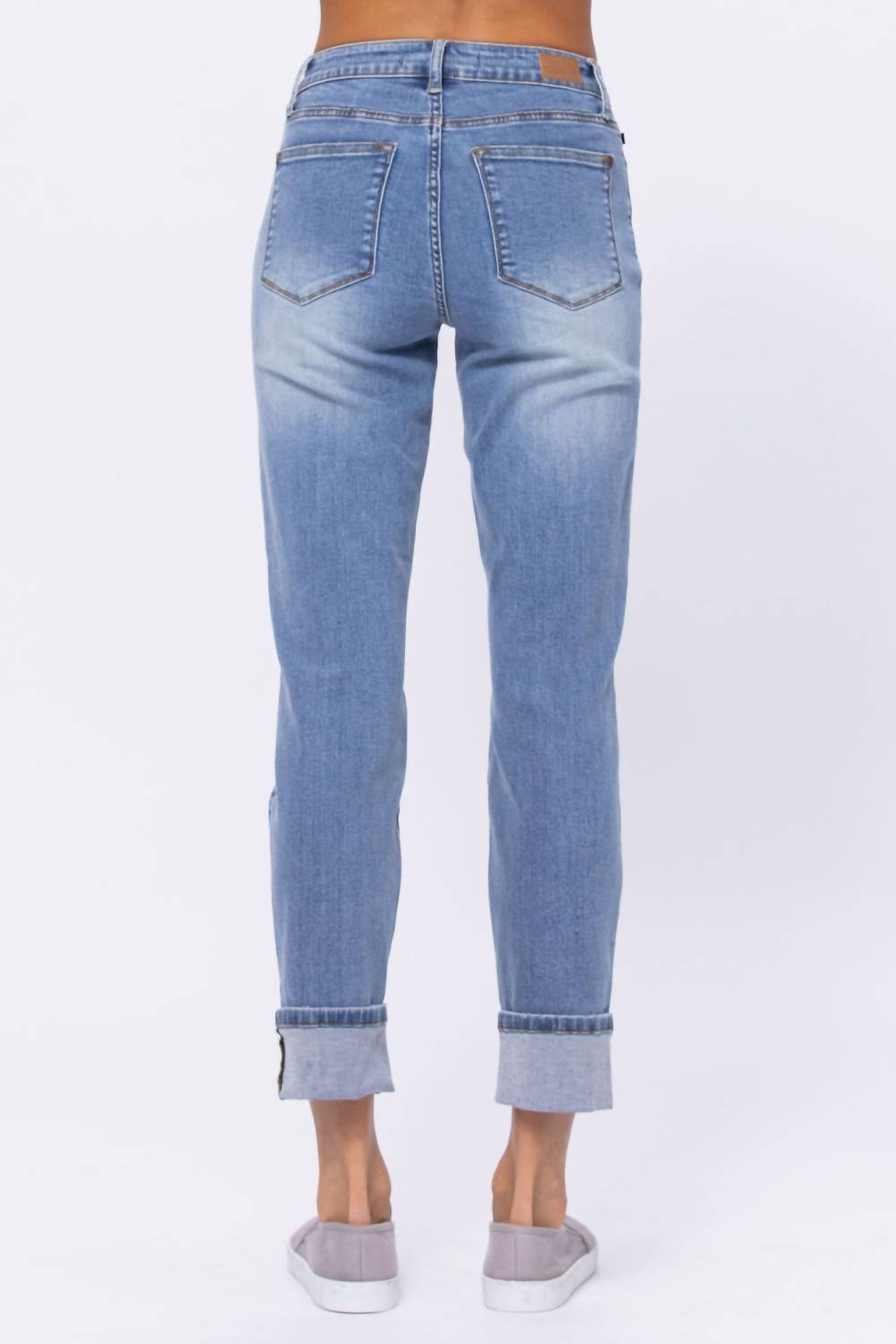 Judy Blue - High Rise Cuffed Hem Vintage Boyfriend Jeans