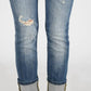 Judy Blue - Distressed Cuffed Straight Leg Jeans