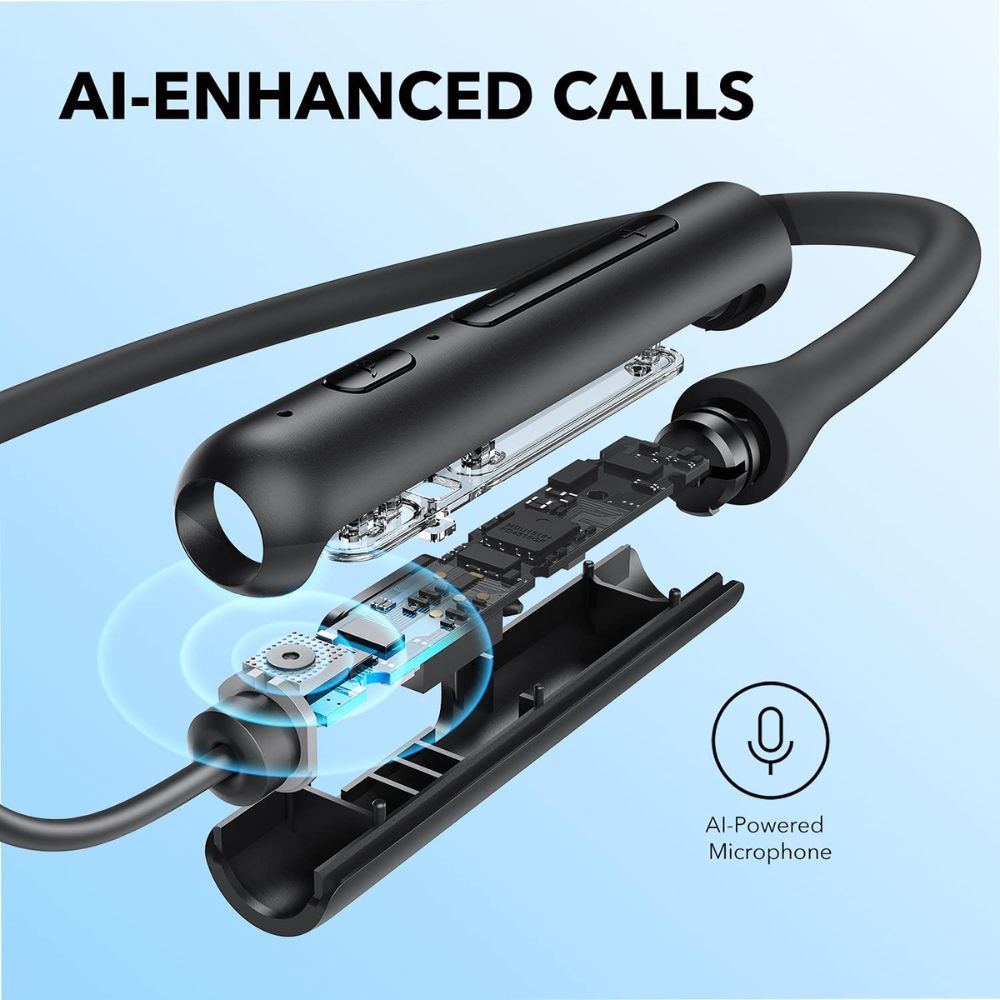 soundcore by Anker- Life U2i Wireless Neckband Headphones  22-Hour Playtime  10mm Drivers  IPX5  Black