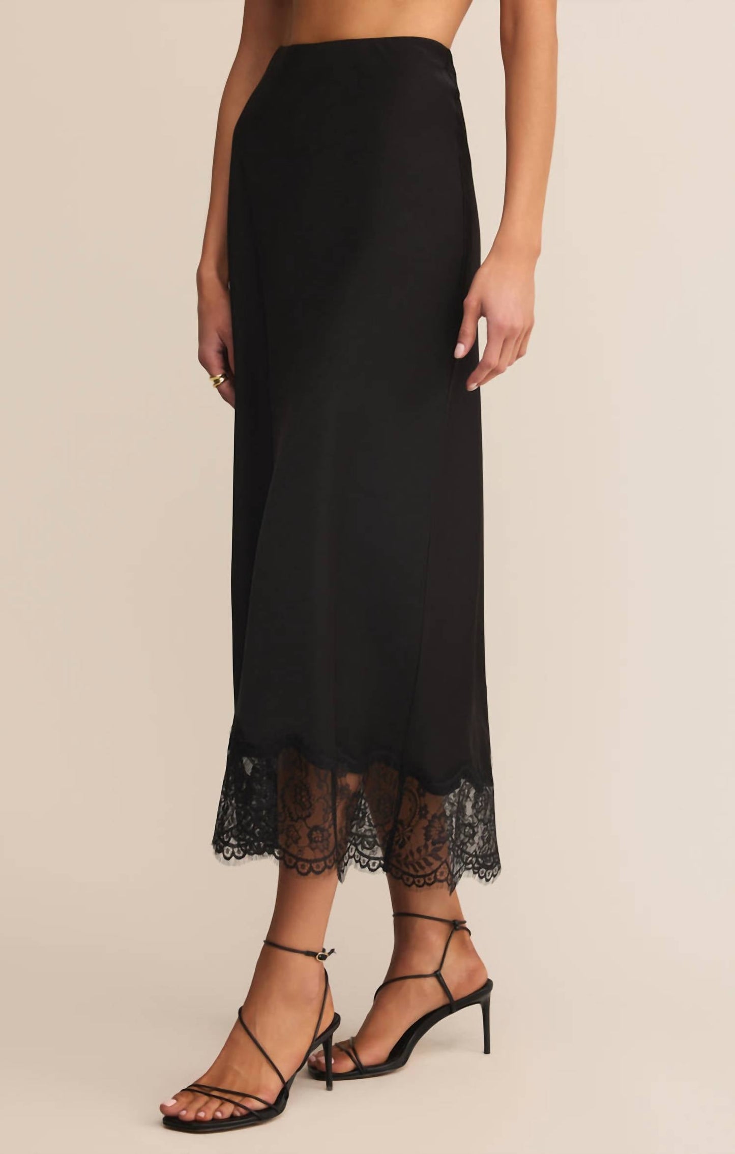 Z Supply - Cinder Lace Trim Maxi Skirt