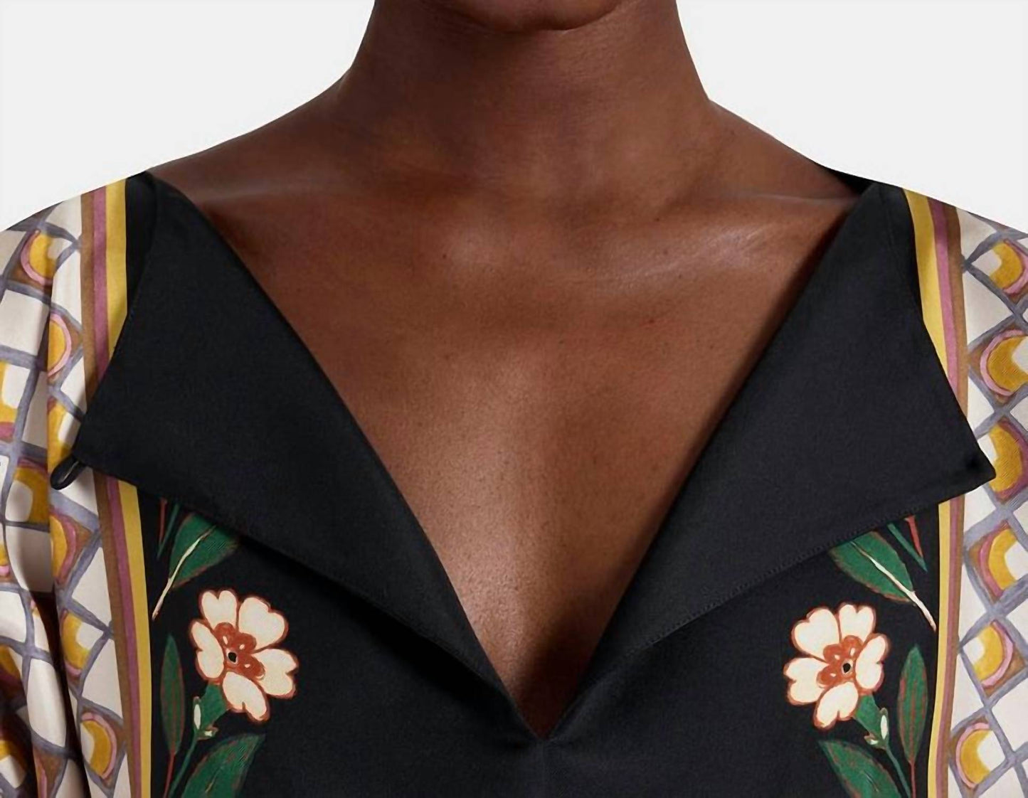 La Doublej - Apericena Silk Twill Dazed Placee Dress