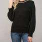 Fate - Chain Trimmed Open Back Sweater