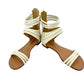 Schutz - Women's Soft Leather Strappy Gladiator Flat Sandals