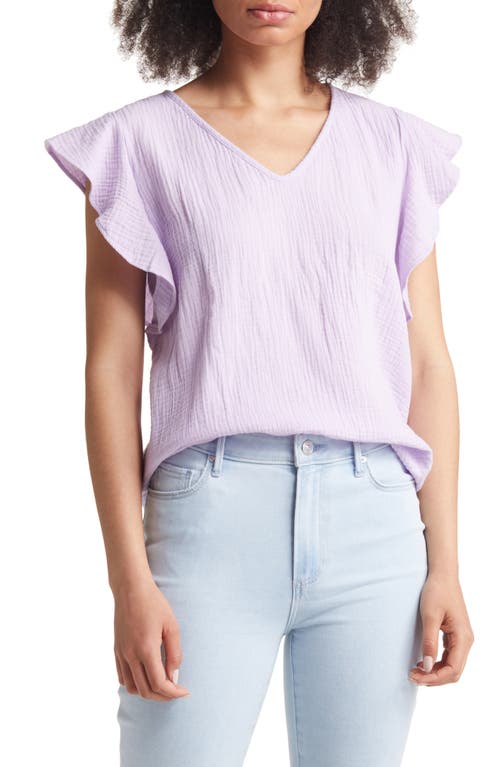 caslon-v-neck-ruffle-sleeve-top-purple-bloom
