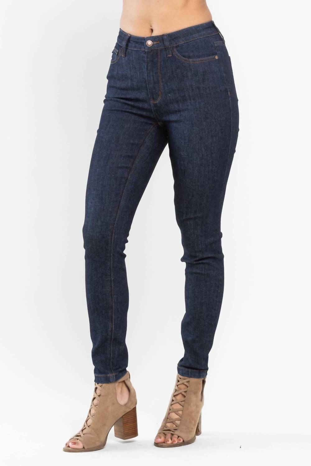 Judy Blue - High Waist Pocket Embroidery Skinny Denim Jeans