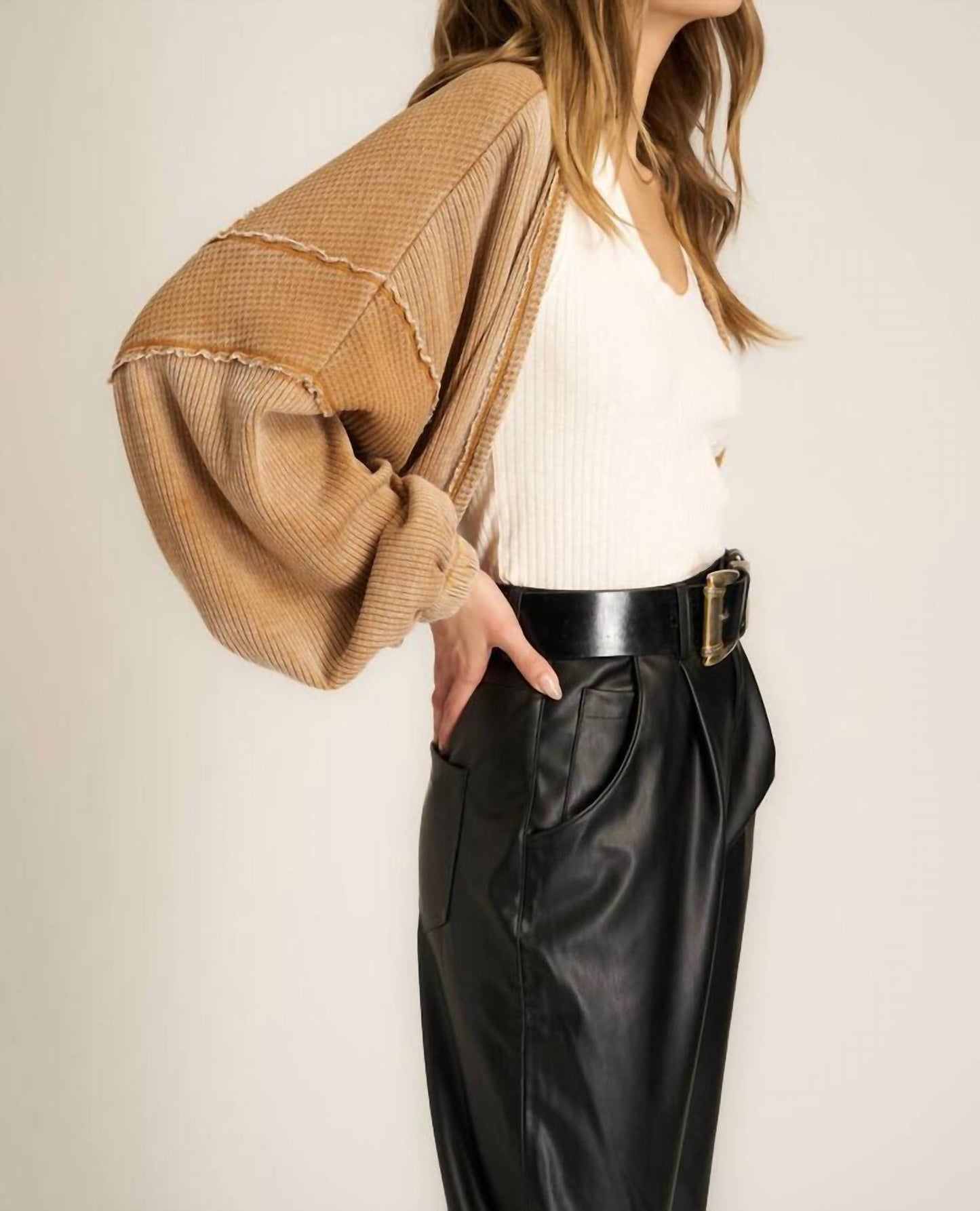 Project Social T - Too Cool Seamed Burnout Shrug