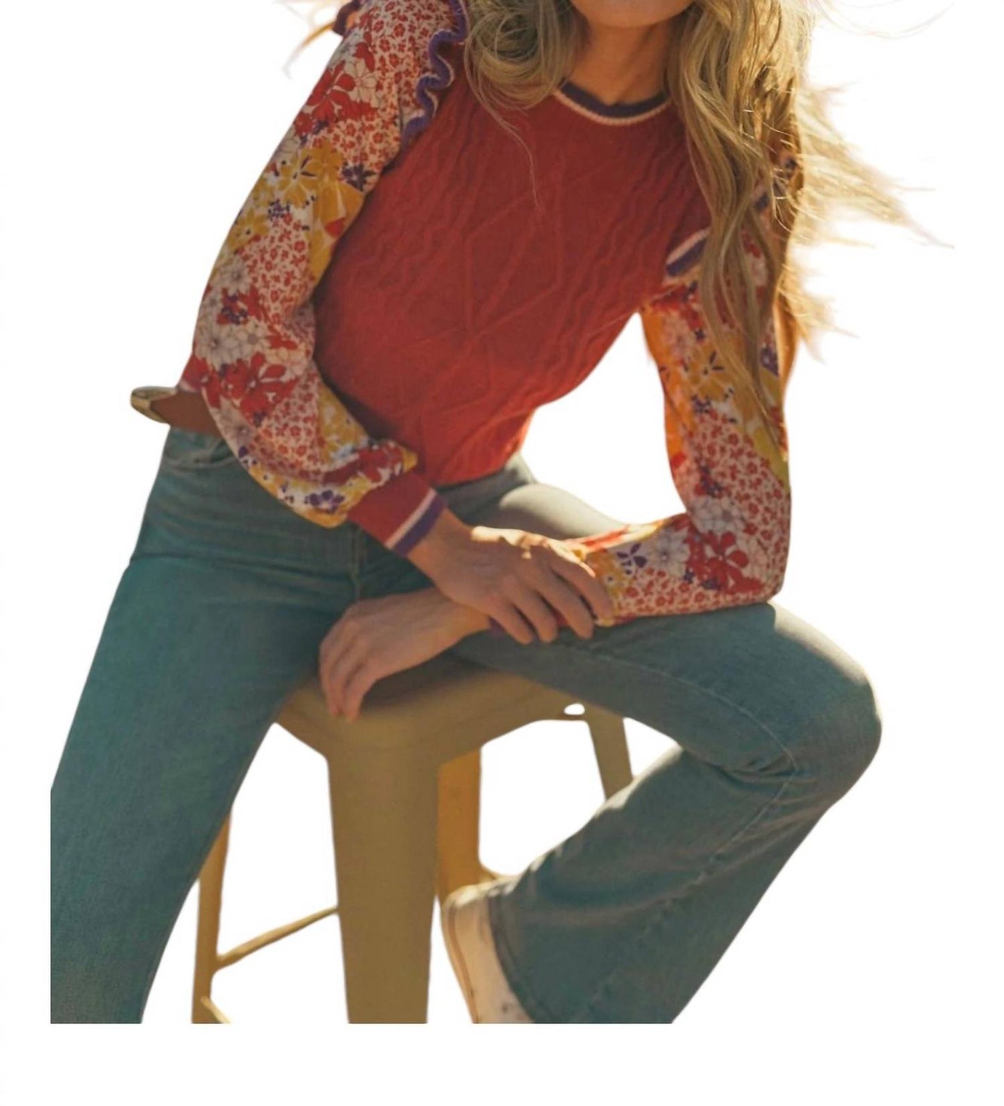 &Merci - Cece Cable Knit Sweater Top