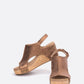 Corkys Footwear - द कार्ली फॉक्स लेदर वेज सैंडल