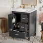 Bathroom Vanity With Sink, Soft-Close Doors, Double-Layer Shelf And 3 Drawers