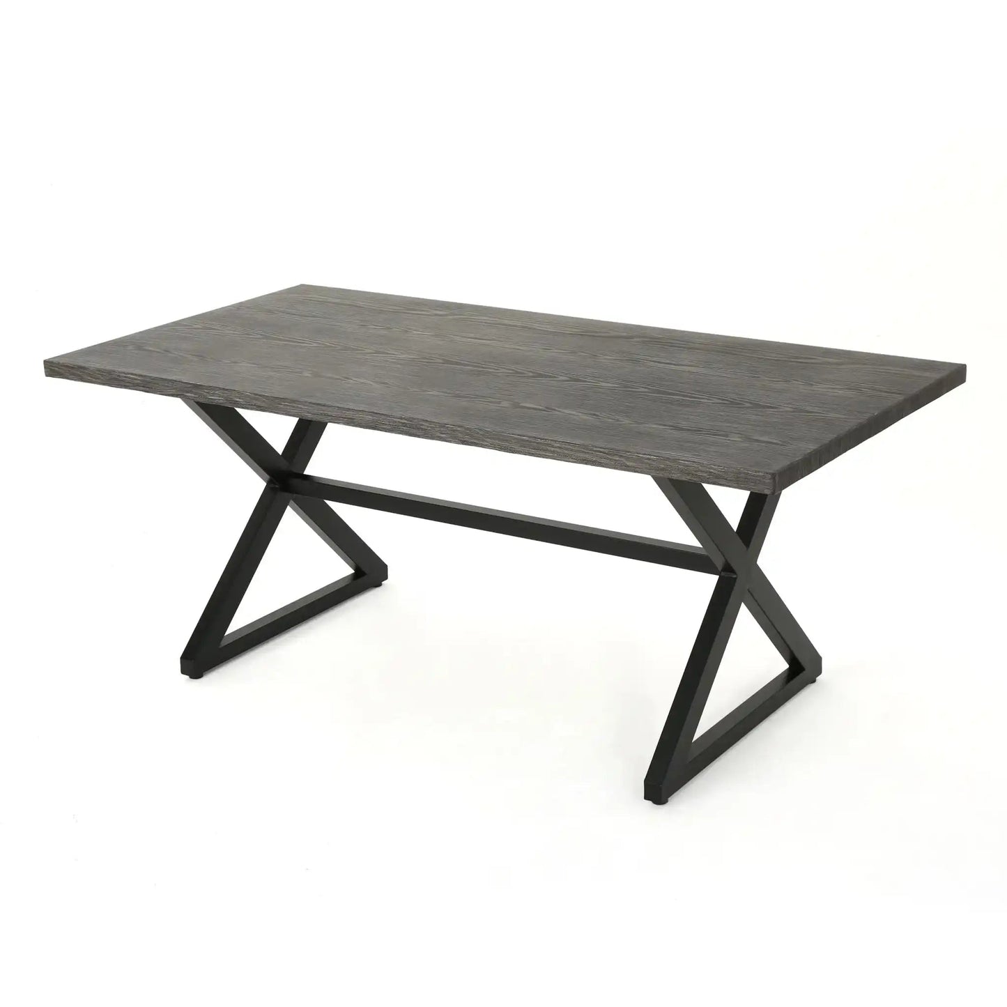 Rolando Outdoor Aluminum Dining Table With Steel Frame