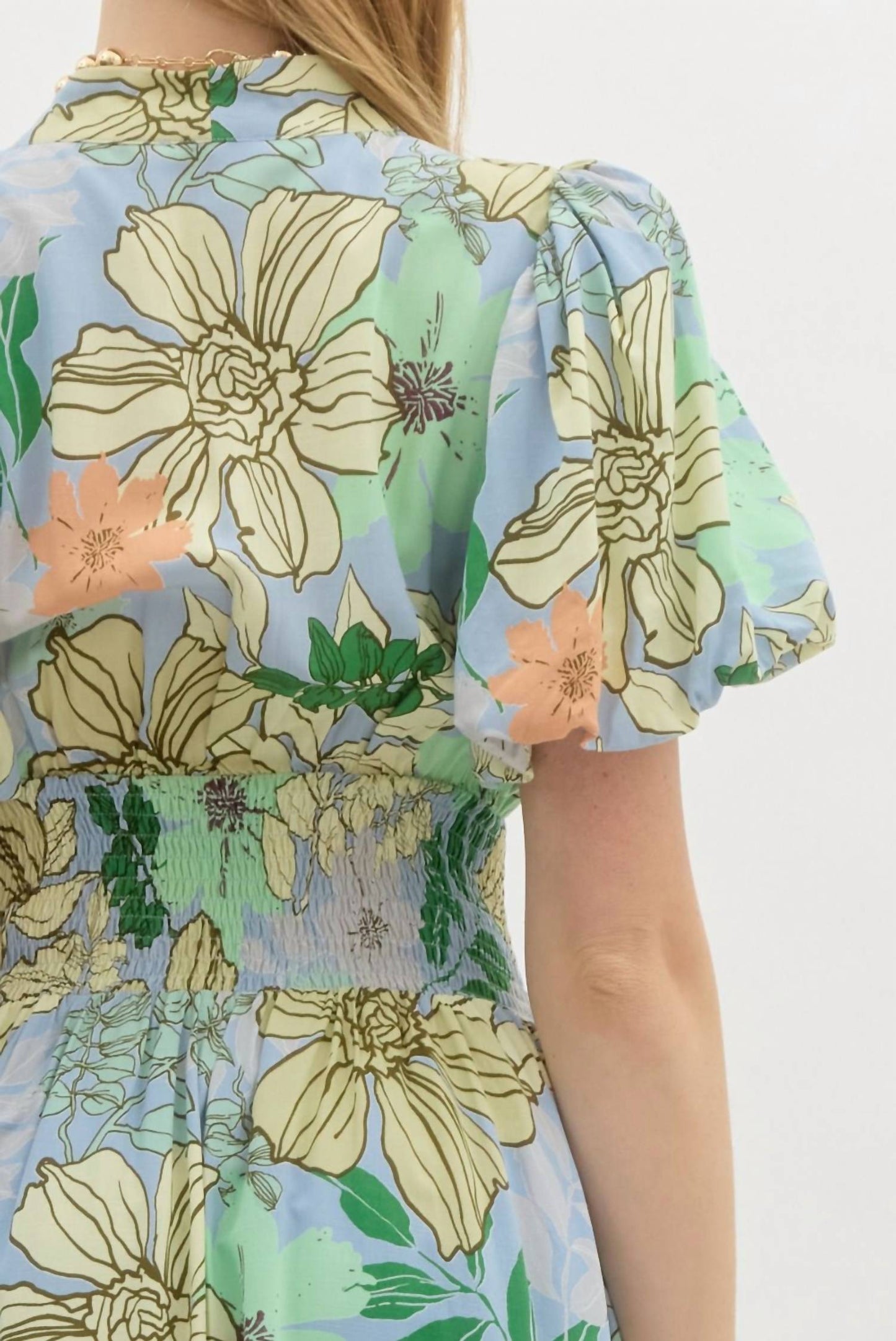 Entro - Big Florals Midi Dress