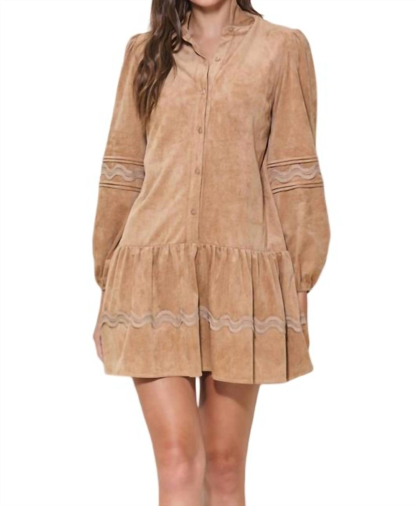 Able - Wavy Detail Babydoll Dress