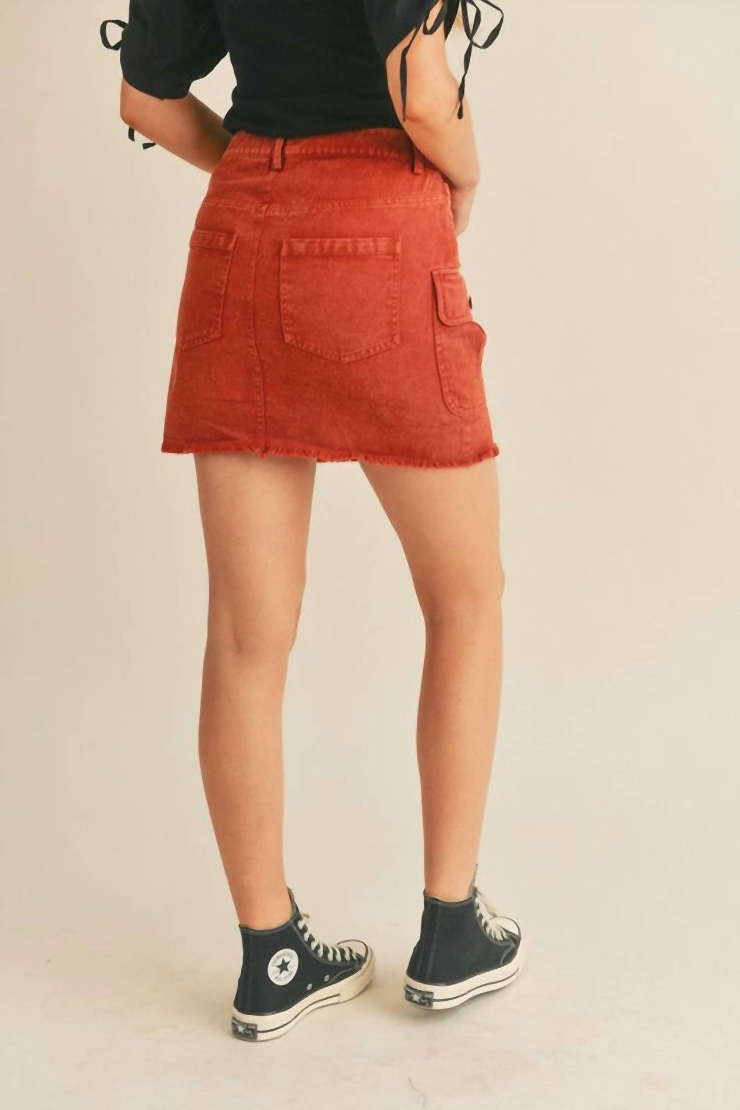 &Merci - Denim Mini Cargo Skirt