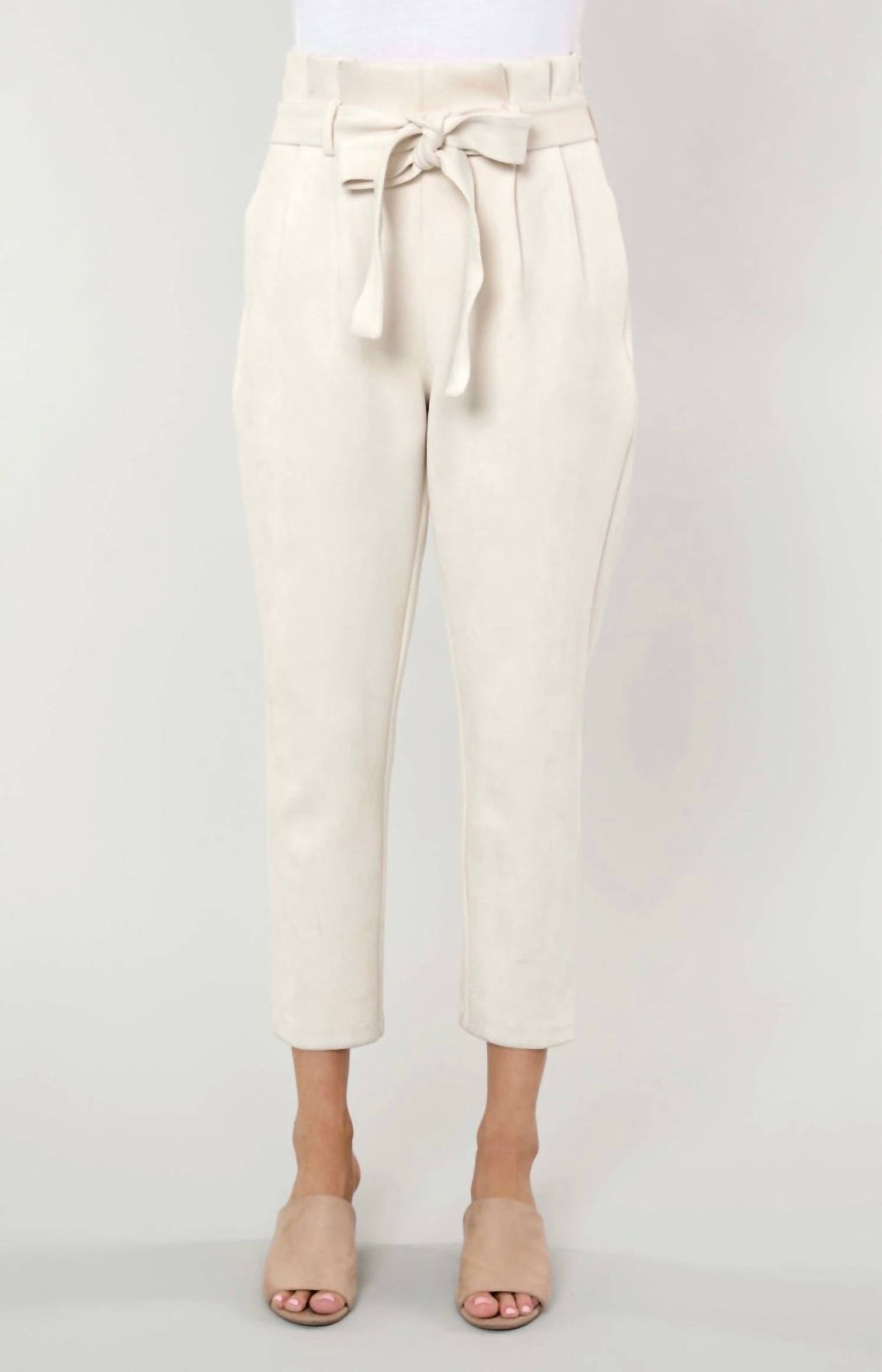 Dolce Cabo - Uptown Suede Paper Bag Pants