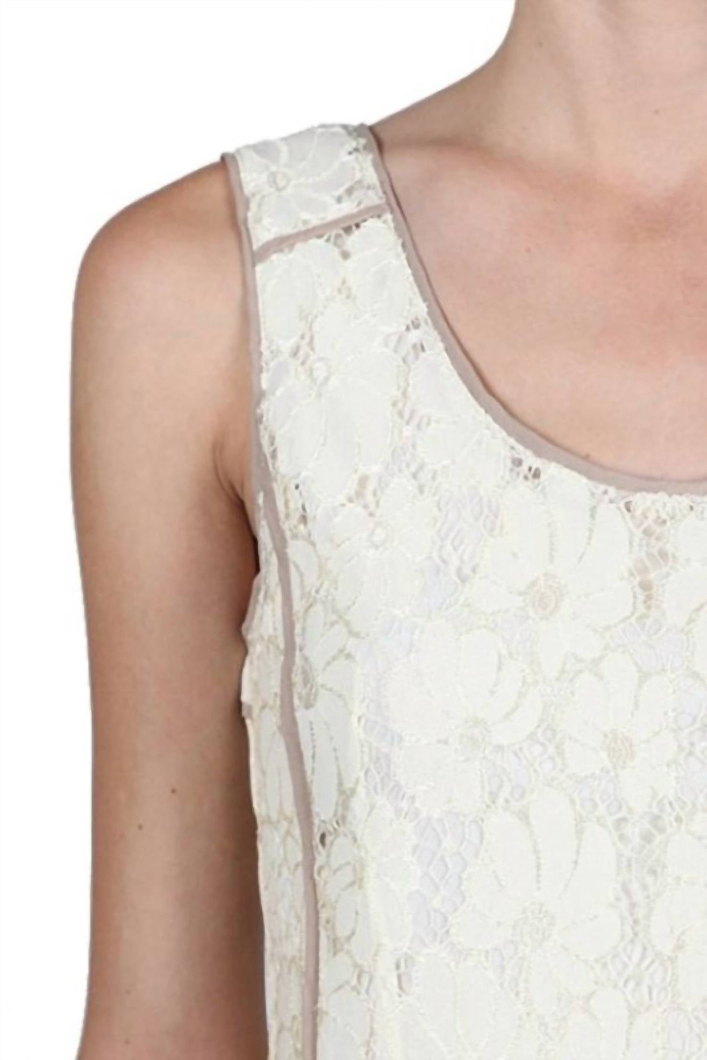 A'Reve - Romantic Lace Mesh Mini Dress