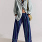 Free People - Day's End Linen Striped Pull-On Pants