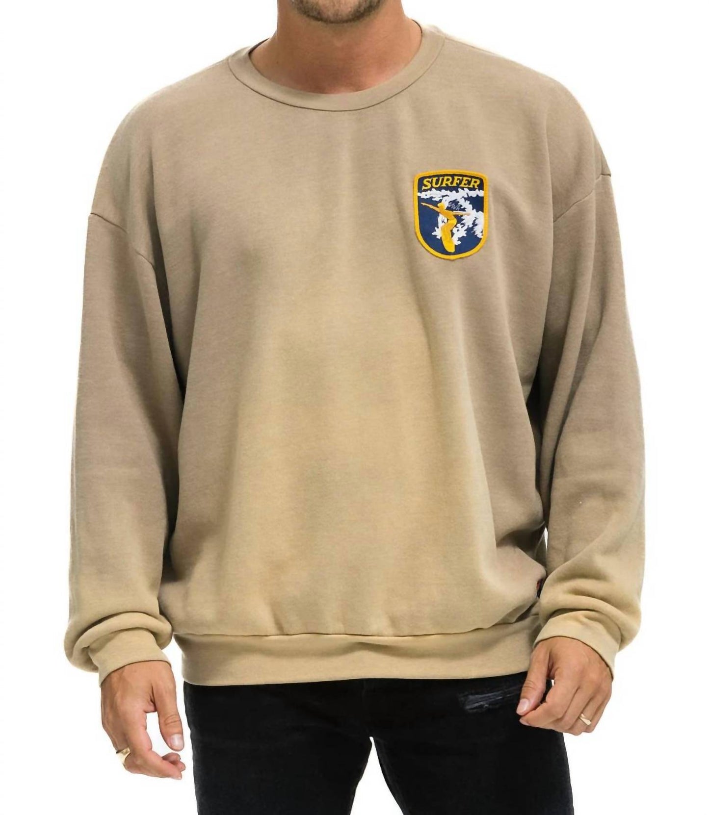 Aviator Nation - Unisex California Surfer Patch Relaxed Crew Sweatshirt