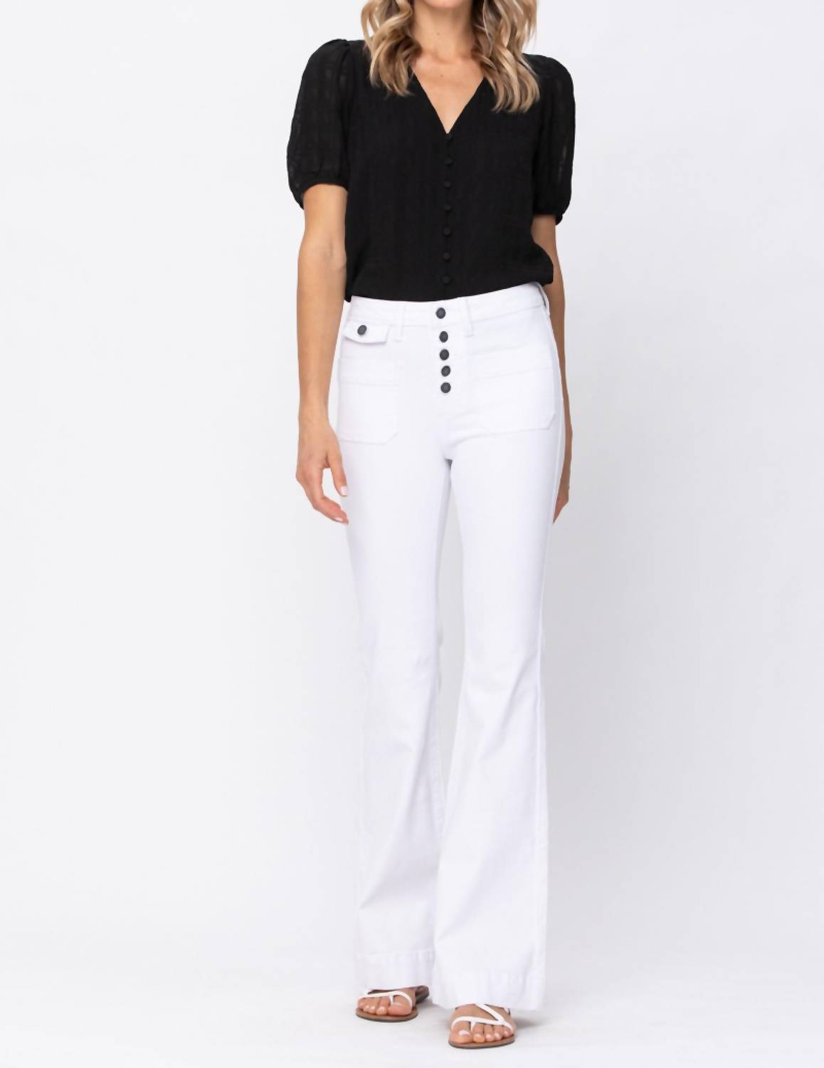 Judy Blue - Patch Pocket Flare Jeans
