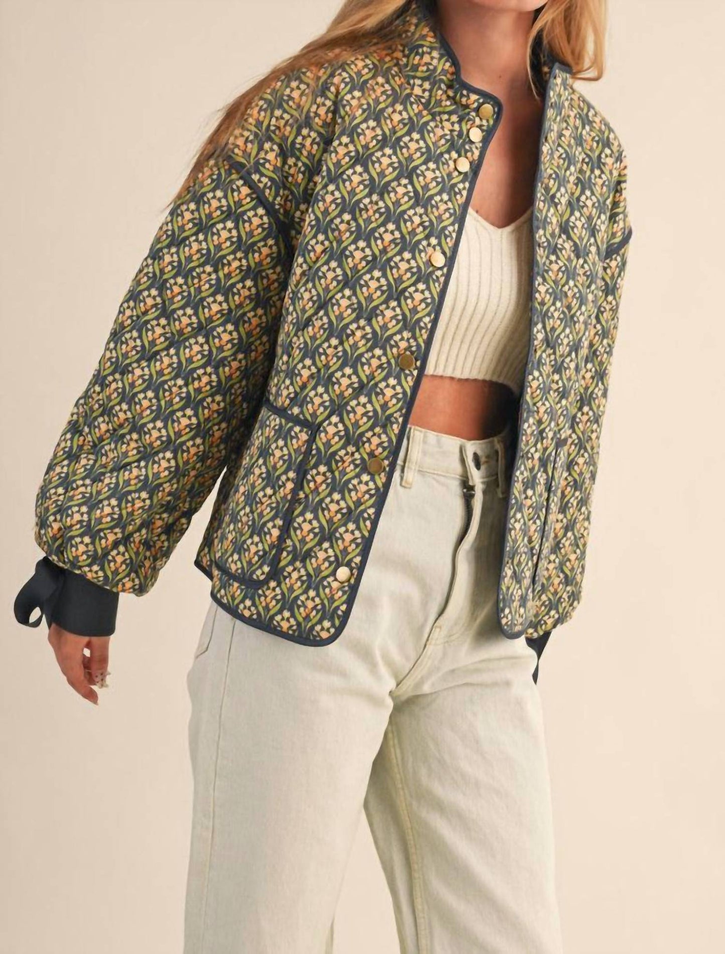 &Merci - Level Up Floral Quilted Jacket