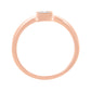 14K Rose Gold Plated .925 Sterling Silver 1/20 cttw Miracle Set Diamond Promise Ring (J-K Color, I1-I2 Clarity) - Size 6
