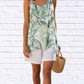 Calypso - Tropical Leaf Print Tank Top