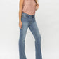 Judy Blue - Mid Rise Raw Hem Bootcut Jean