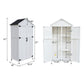 Storage Shed With Double Doors For Outdoor Garden Tool Organization - White
