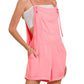 Zenana - Woven Romper With Tie Knot Strap