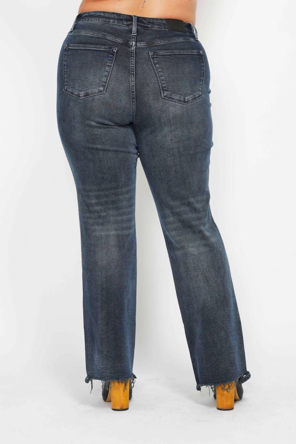 Judy Blue - High Waist Button Fly Straight Denim Jeans