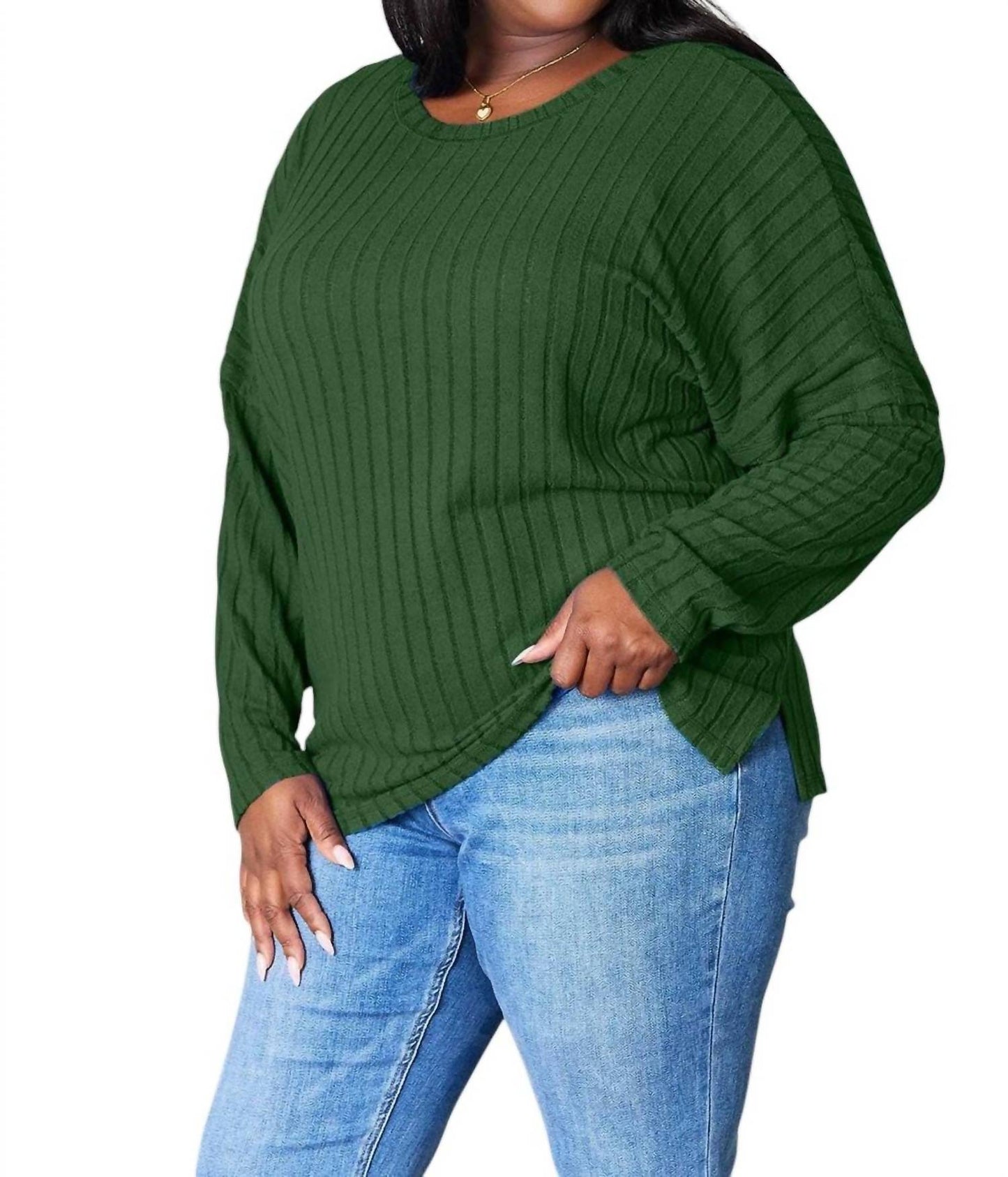 Basic Bae - Sophisticated Ribbed Knit Top