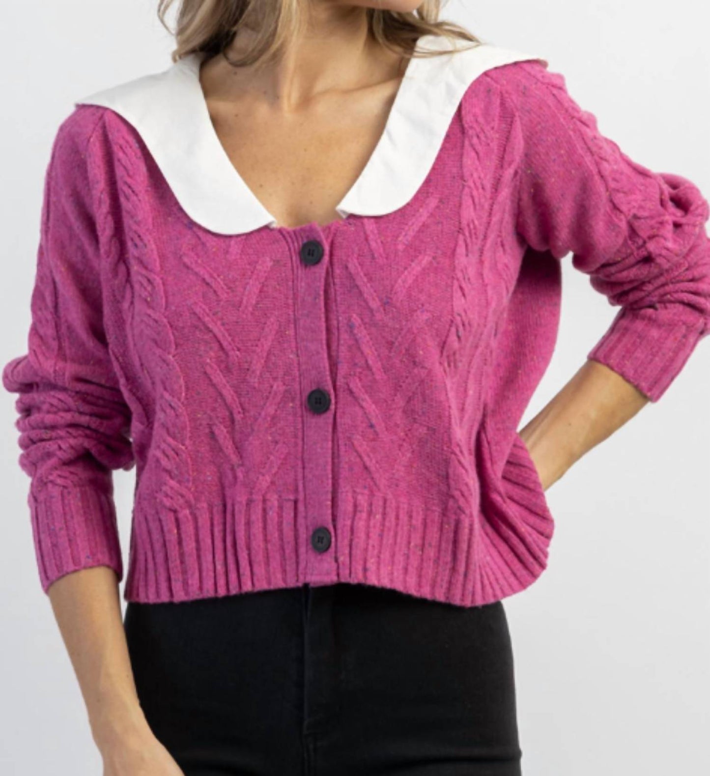 &Merci - HARPER SCALLOPED COLLAR SWEATER