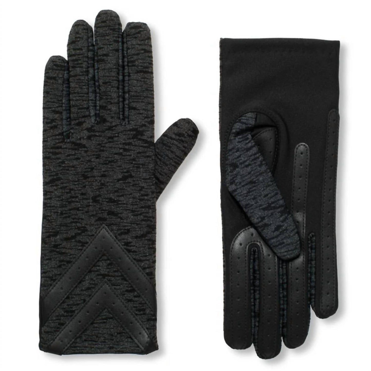 Isotoner - Women’s Smartdri Chevron Touchscreen Gloves
