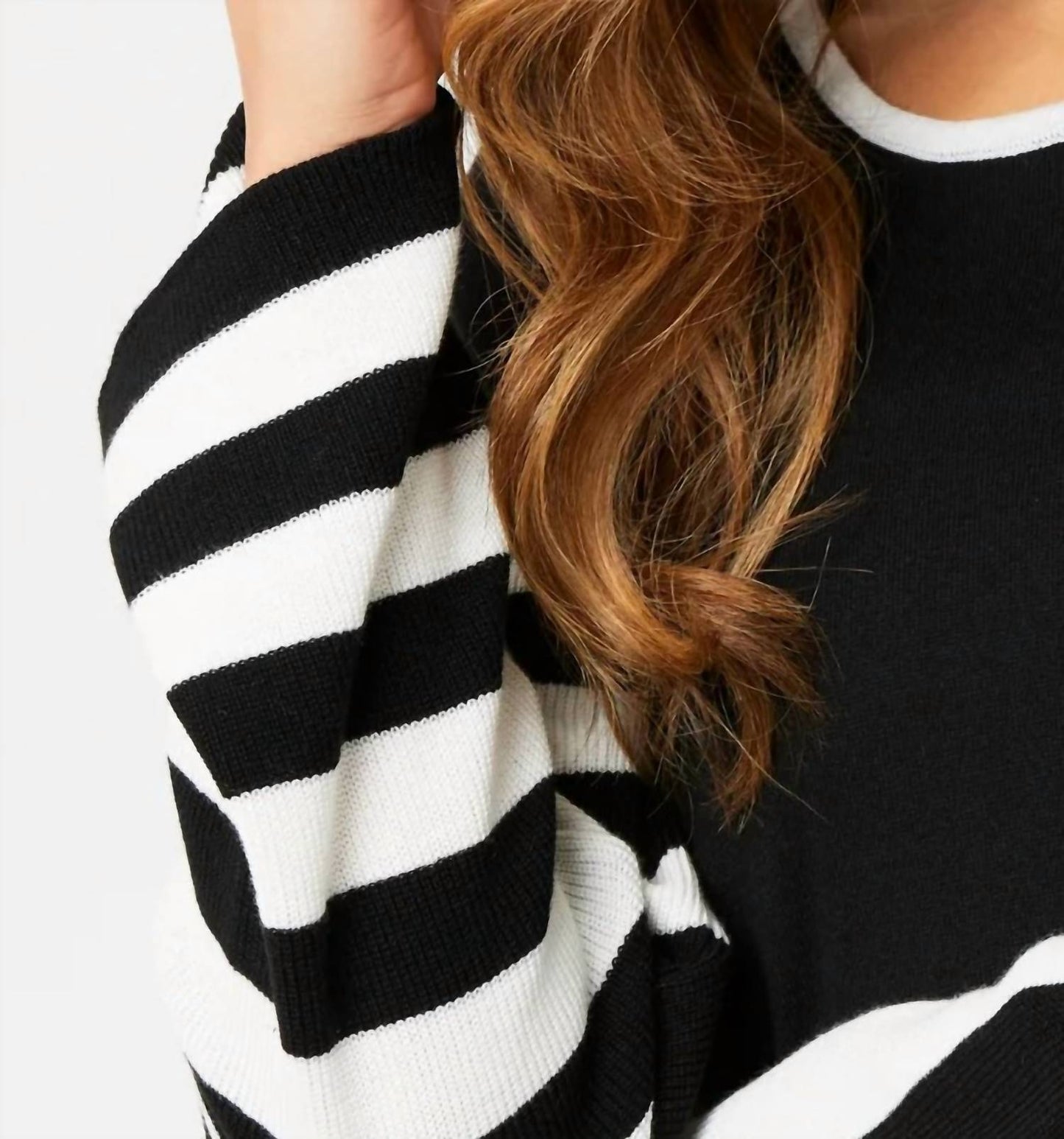 Angel Apparel - Stripe Sleeve Scoop Neck Top