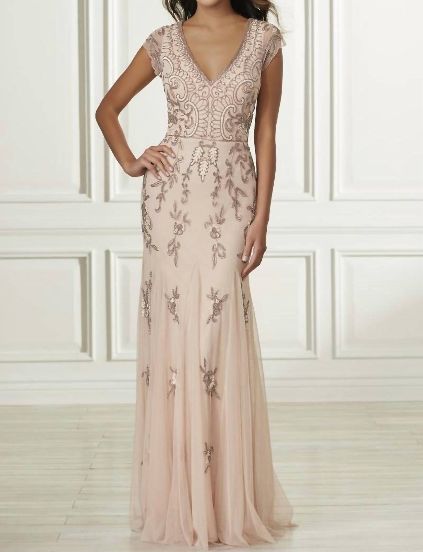 Adrianna Papell - Floral Beaded Dress