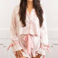 8 Oak Lane - Lane Satin Ruffle Pajama Short Set