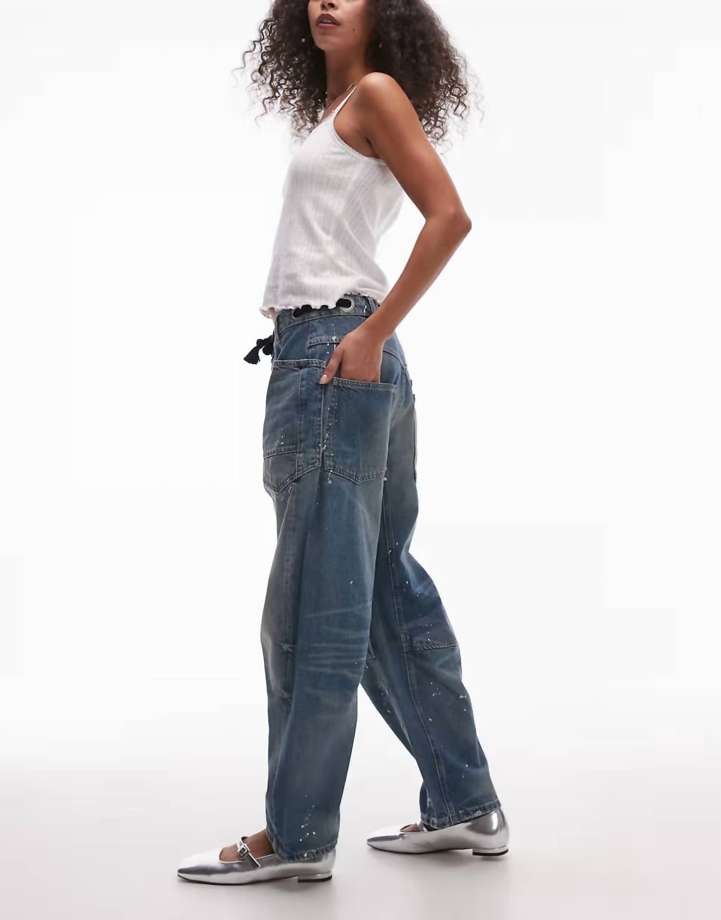 Free People - Moxie Low Slung Distressed Jeans