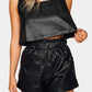 Buddylove - Manning Vegan Leather Cropped Tank Top