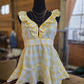 Bibi - Ruffled Neckline Peplum Top
