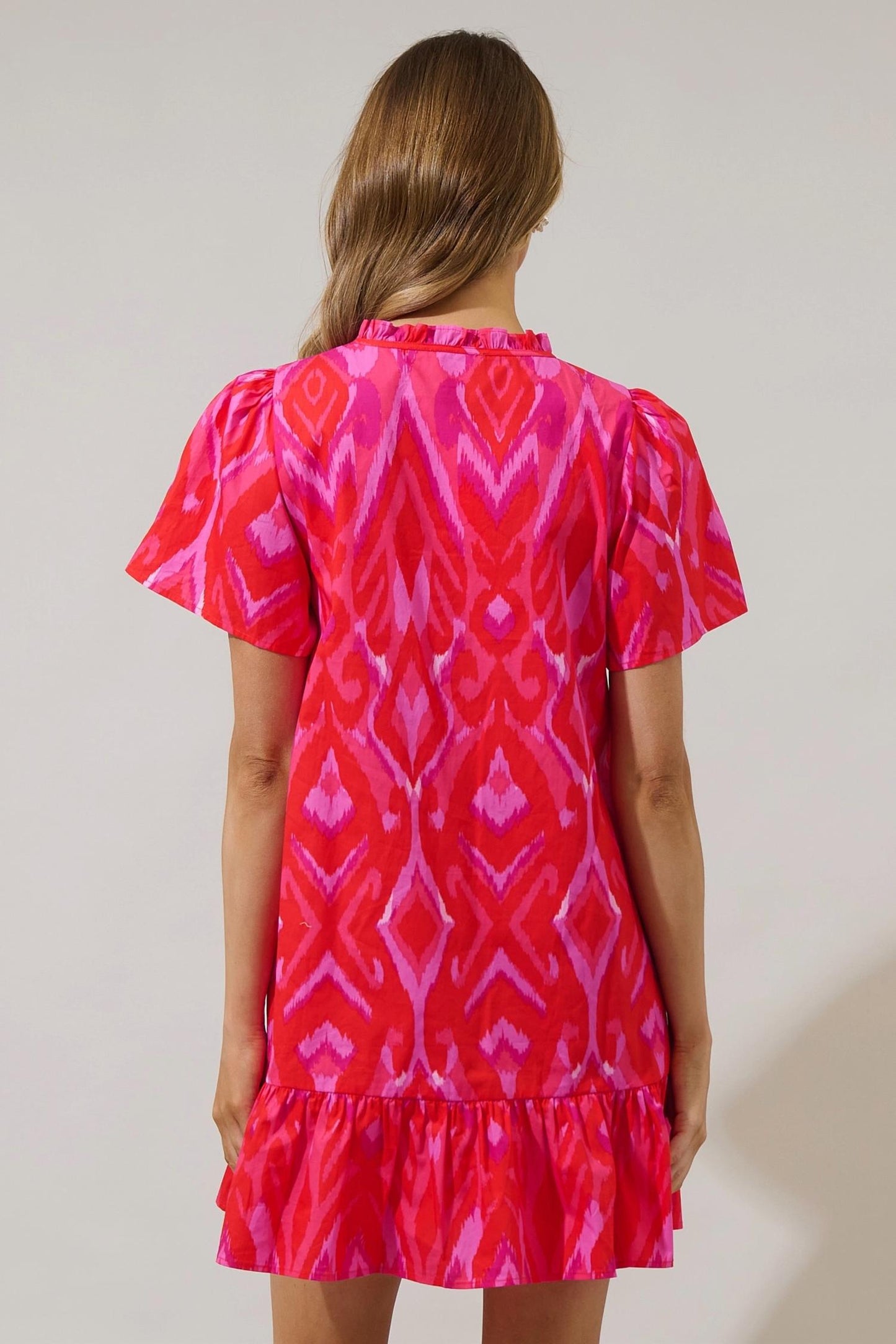 Sugarlips - Blevin Ikat Celeste Mini Dress