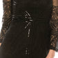 Aidan Mattox - 3/4 Sleeve Soutache Embroidered Dress