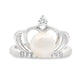 FW Pearl Cubic Zirconium Ring Sterling Silver
