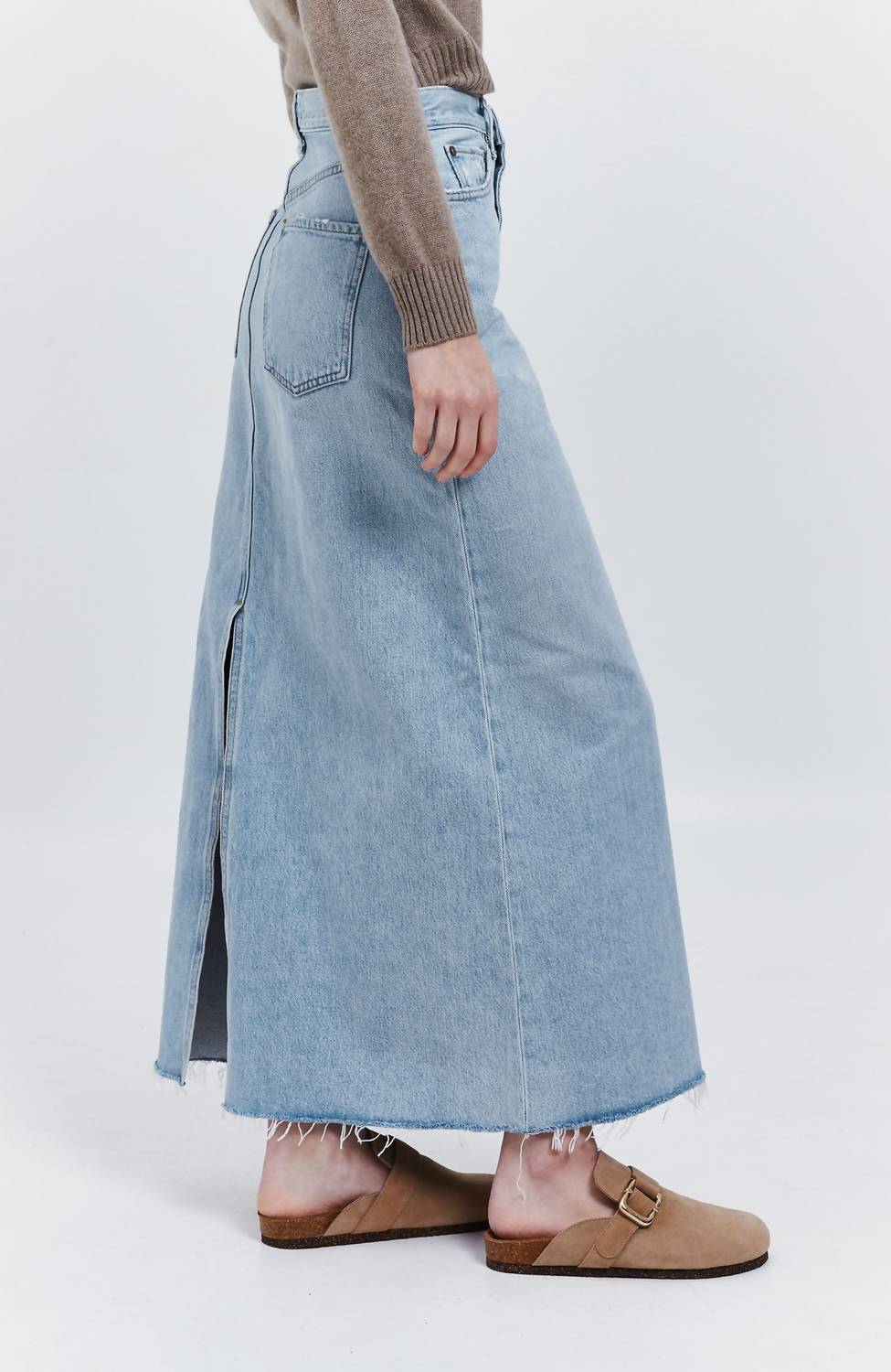 Agolde - Hilla Mid-rise Back-slit Maxi Skirt