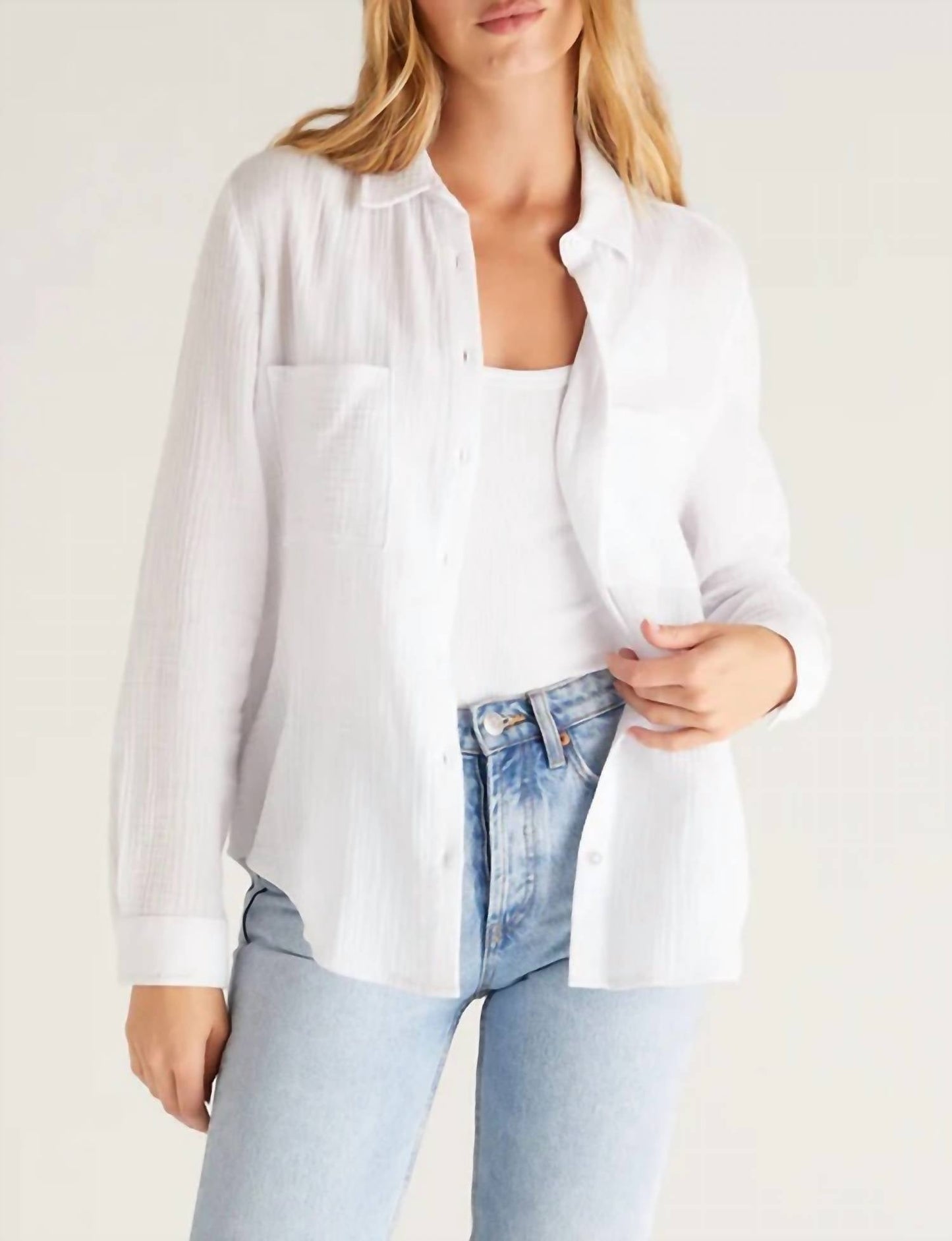 Z Supply - KAILI BUTTON UP GAUZE TOP