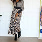 Little Secret Of Mine - Women's Animal Print Long Sleeve Maxi Dress