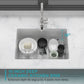 Rectangular Deep Single Bowl Kitchen Sink With Dual Mount Installation