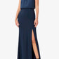 Adrianna Papell - Boat Neck Crepe Gown