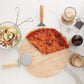 Creative Gifts International - Wooden Pizza Board with Cutting Wheel & Server