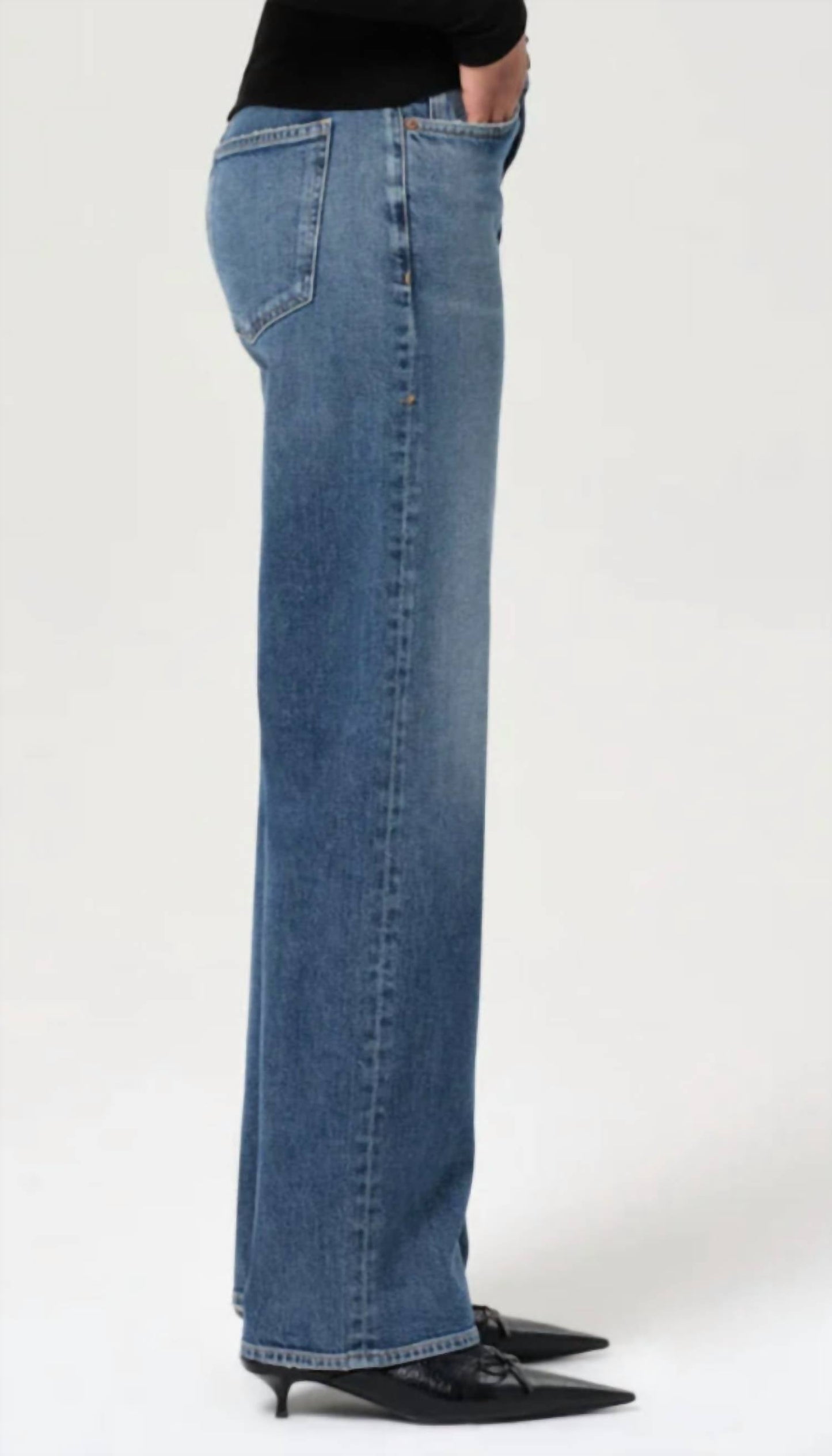 Agolde - Harper Mid Rise Relaxed Straight Leg Jeans