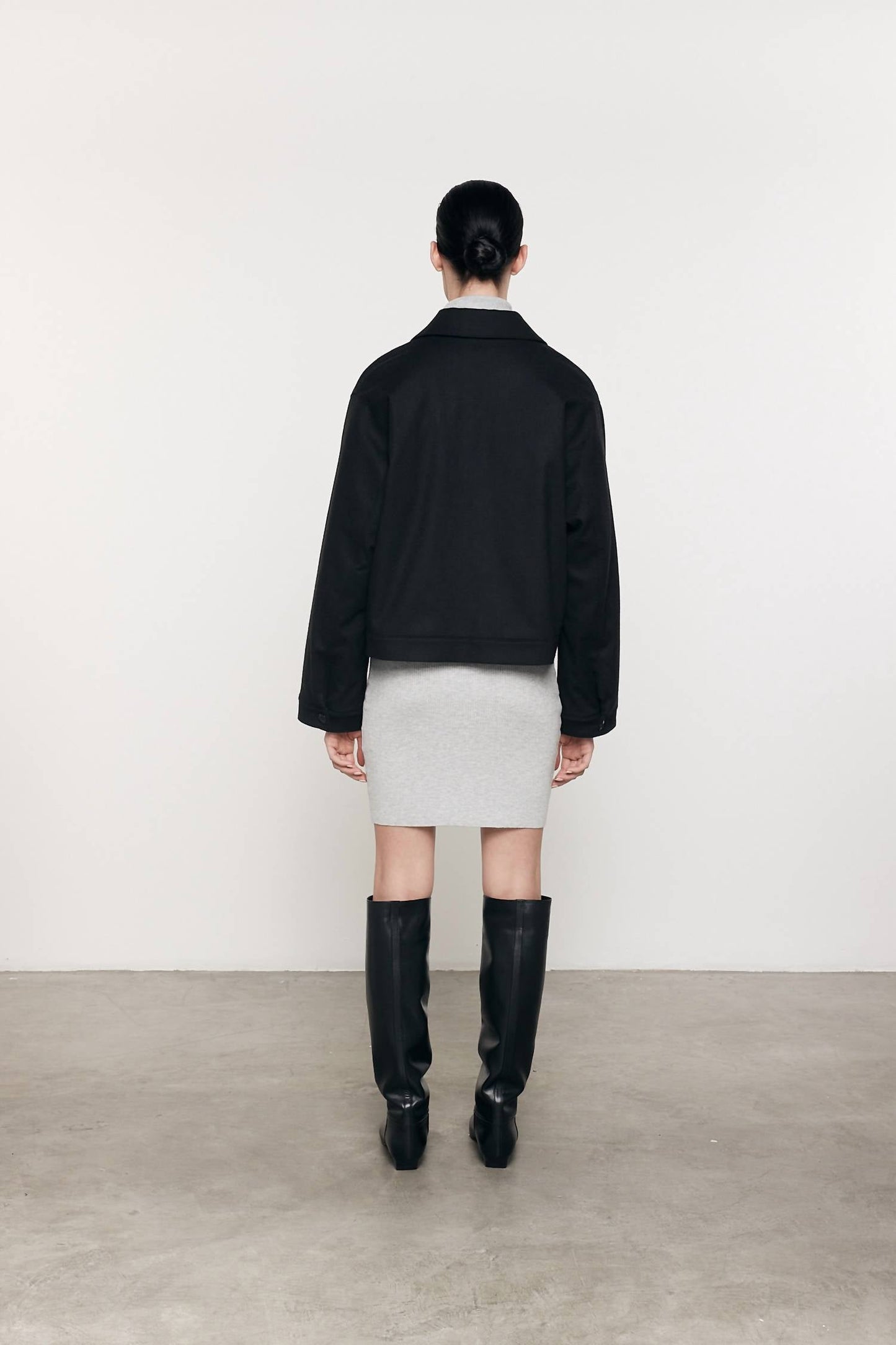 Enza Costa - SILK SWEATER RIB TURTLENECK MINI DRESS